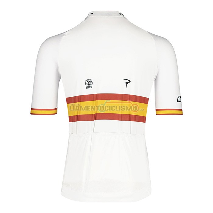 Abbigliamento Ciclismo Spagna Champion Ineos Manica Corta 2022 Bianco Rosso